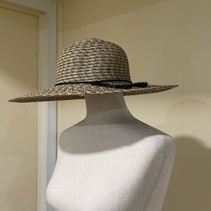 Sonoma Wide Brim Floppy Sun Hat Tan Black OS Packable Lightweight Beach Summer